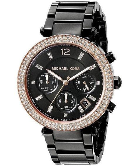 montre michael kors femme noir|michael kors original watch.